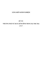 SKKN Phương pháp sử dụng kênh hình trong dạy học Địa lý 6