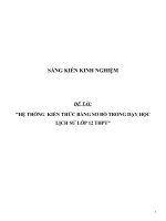 SKKN Phương pháp lập bảng hệ thống kiến thức, so sánh và sử dụng tư liệu trong dạy học môn Lịch sử ở trường THPT