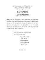 BÀI TẬP LỚN LẬP TRÌNH JAVA