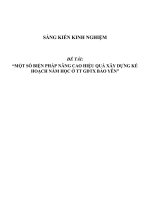 SKKN Một số biện pháp nâng cao hiệu quả xây dựng kế hoạch năm học ở TT GDTX Bảo Yên