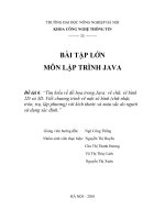 BÀI TẬP LỚN MÔN LẬP TRÌNH JAVA Tìm hiểu về đồ họa trong Java vẽ chữ, vẽ hình 2D và 3D. Viết chương trình vẽ một số hình (chữ nhật, tròn, trụ, lập phương) với kích thước và màu sắc