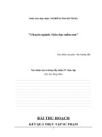 BÀI THU HOẠCH KẾT QUẢ THỰC TẬP SƯ PHẠM TRƯỜNG MẦM NON CÔNG LẬP BÌNH HÀN