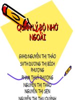 Báo cáo hệ điều hành QUẢN LÝ BỘ NHỚ NGOÀI