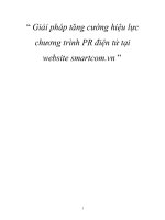 Giải pháp tăng cường hiệu lực chương trình PR điện tử tại website smartcom.vn
