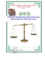BÀI DỰ THI TÌM HIỂU HIẾN PHÁP NƯỚC CHXHCNVN- CÓ HÌNH ẢNH