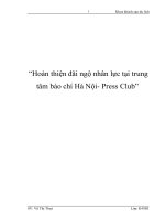 Hoàn thiện đãi ngộ nhân lực tại trung tâm báo chí Hà Nội- Press Club