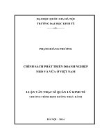 Chính sách phát triển doanh nghiệp nhỏ và vừa ở việt nam