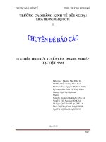 TÌM HIỂU TIẾP THỊ TRỰC TUYẾN CỦA  DOANH NGHIỆP TẠI VIỆT NAM