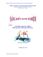 SKKN Giúp học sinh  yêu thích môn lịch sử lớp 6 qua tiết dạy
