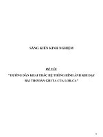 SKKN Hướng dẫn khai thác hệ thống hình ảnh khi dạy bài thơ Đàn ghi ta của Lor-ca_ngữ văn 12