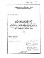 Tổ chức và hoạt động của tổ chức trong các doanh nghiệp tư nhân và doanh nghiệp có vốn đầu tư nước ngoài trên địa bàn TP.Hồ Chí Minh