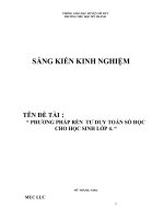 SKKN SKKN Một số phương pháp rèn tư duy số học cho học sinh lớp 4