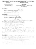Đề thi học sinh giỏi lớp 12 môn toán năm học 2011-2012 tỉnh Cao Bằng