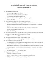 Đề A thi Giải phẫu bệnh khối Y3 năm học 2004-2005