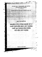 Nghiên cứu công nghệ xử lý chất thải rắn (rác xây dựng ) chế tạo thành vật liệu xây dựng