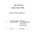 Báo cáo mạng máy tính và lập trình mạng Tìm hiểu về DHCP-NAT