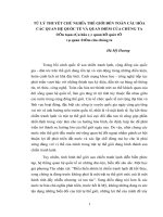 Luận Văn Từ lý thuyết chủ nghĩa thế giới đến toàn cầu hóa các quan hệ quốc tế và quan điểm của chúng ta