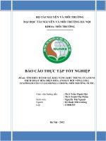 TÌM HIỂU ĐÁNH GIÁ KHẢ NĂNG KHỬ TRÙNG CỦA DUNG     DỊCH HOẠT HÓA ĐIỆN HÓA ANOLIT ĐỐI VỚI E.COLI, STAPHYLOCUSS VÀ SALMONELA TRONG MÔI TRƯỜNG NƯỚC