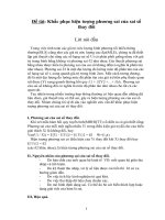 Khắc phục hiện tượng phương sai của sai số thay đổi