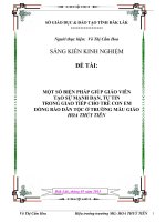 SKKN Một số biện pháp giúp giáo viên tạo sự mạnh dạn, tự tin trong giao tiếp cho trẻ con em đồng bào dân tộc ở trường Mẫu giáo