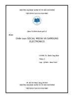 Quản trị kinh doanh quốc tế Chiến lược SOCIAL MEDIA VÀ SAMSUNG ELECTRONICS