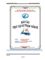 Báo cáo thực tập sư phạn năm thứ ba tại Bình dương