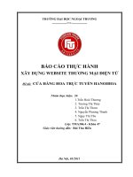 BÁO CÁO THỰC HÀNH XÂY DỰNG WEBSITE THƯƠNG MẠI ĐIỆN TỬ CỬA HÀNG HOA TRỰC TUYẾN HANOIHOA