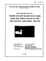 Nghiên cứu chế tạo máy đo và chẩn đoán tình trạng của chi tiết máy như ô bi, bánh răng , trục đỡ