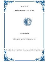 Tiểu Luận Sắp xếp và lý giải thứ tự 10 cường quốc trên thế giới hiện nay