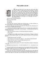 Tài liệu về thực phẩm của bé