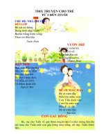 THƠ, TRUYỆN CHO TRẺ TỪ 1 ĐẾN 2TUỔI CHỦ ĐỀ NHÀ TRƯỜNG