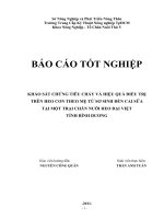 khảo sát chứng tiêu chảy và hiệu quả điều trị trên heo con theo mẹ từ sơ sinh đến cai sữa tại một trại chăn nuôi heo đại việt tỉnh bình dương