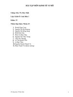 Giải bài tập môn KINH TẾ VĨ MÔ