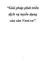 Giải pháp phát triển dịch vụ tuyển dụng của sàn Vnet.vn