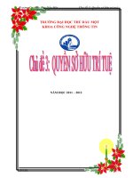 TIN HỌC XÃ HỘI - QUYỀN SỞ HỮU TRÍ TUỆ