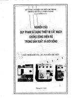 Nghiên cứu quy phạm sử dụng thiết bị cắt mạch chống dòng điện dò trong sản xuất và đời sống