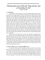 “Phương pháp củng cố kiến thức Tiếng anh lớp 3 qua các hoạt động trò chơi”