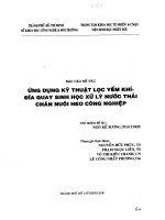 Ứng dụng kỹ thuật lọc yếm khí và đĩa quay sinh học xử lý nước thải nuôi heo công nghiệp