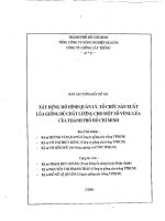 Xây dựng mô hình quản lý, tổ chức sản xuất lúa giống đủ chất lượng cho một số vùng lúa của Tp.HCM