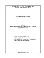 RA ĐỀ BÀI VĂN NGHỊ LUẬN VÀ GỢI Ý ĐÁP ÁN THEO HƯỚNG MỞ