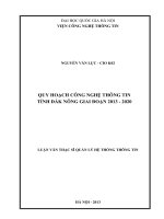 QUY HOẠCH CÔNG NGHỆ THÔNG TIN TỈNH ĐẮK NÔNG GIAI ĐOẠN 2013  2020