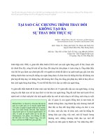 TIỂU LUẬN MÔN QUẢN TRỊ SỰ THAY ĐỔI TẠI SAO CÁC CHƯƠNG TRÌNH THAY ĐỔI KHÔNG TẠO RA SỰ THAY ĐỔI THỰC SỰ