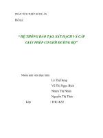 Thiết kế dự án HỆ THỐNG ĐÀO TẠO, SÁT HẠCH VÀ CẤP GIẤY PHÉP CƠ GIỚI ĐƯỜNG BỘ