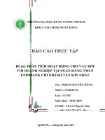 phân tích hoạt động cho vay đối với doanh nghiệp tại ngân hàng tmcp eximbank chi nhánh tân sơn nhất