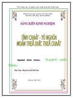 SKKN Thể dục: Tính chất và ý nghĩa của môn thể dục thể chất