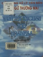 Cẩm nang xử lý văn bản Anh ngữ thương mại - Dành cho sinh viên khoa QTKD và tiếng Anh chuyên ngành Thương mại