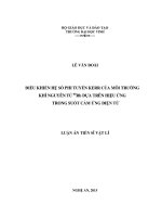 Điều khiển hệ số phi tuyến Kerr của môi trường khí nguyên tử 85Rb dựa trên hiệu ứng trong suốt cảm ứng điện từ