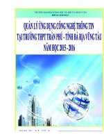 quản lý ứng dụng công nghệ thông tin tại trường thpt trần phú tỉnh bà rịa vũng tàu năm học 2015 2016