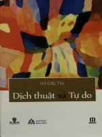 Dịch thuật và tự do - Lý thuyết và phương pháp dịch văn chương, báo chí, thính thị, chuyên ngành và đạo đức dịch thuật