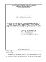 Sử dụng phương pháp hệ thống kiến thức cơ bản của phần làm văn, đọc văn, và lý luận văn học trong chương trình ngưc văn THPT để nâng cao hiệu quả bồi dưỡng HSG tỉnh lớp 12 môn ngữ văn